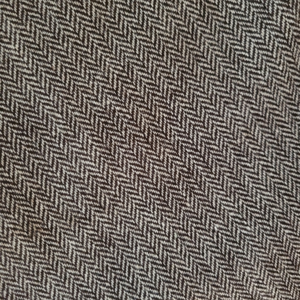 Tory Burch Brown Wool Herringbone Pencil Skirt 8 Leather Buckle - Picture 3 of 8